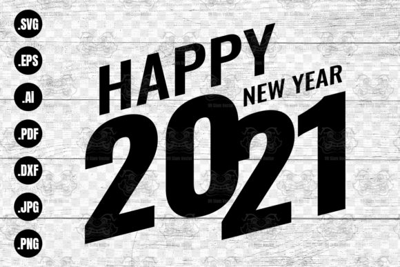 Happy New Year 2021 SVG for Real Embroidery Projects