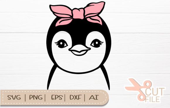 Penguin Svg File for Real Embroidery Projects
